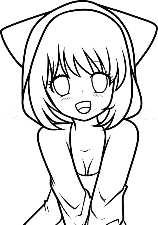 Gambar gadis anime mudah