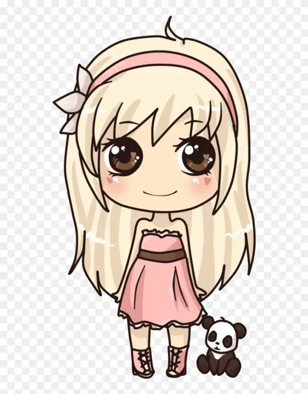 Inspirasi Gambar: Gadis Anime Imut Gambar gadis anime imut yang digambar dengan gaya chibi