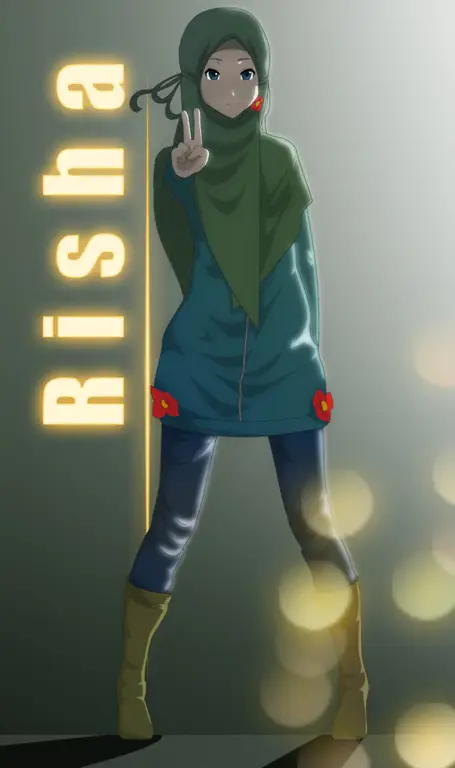 Desain karakter anime berhijab