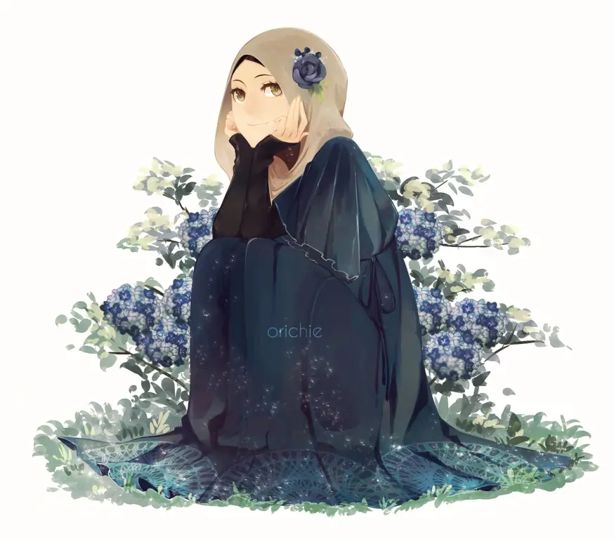 Anime Lucu Berhijab Gambar anime wanita berhijab yang lucu dan menggemaskan
