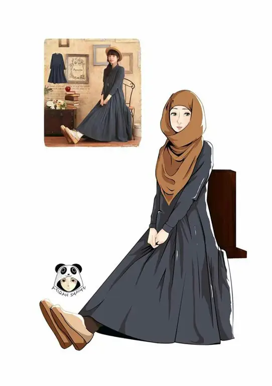 Berbagai Gaya Gambar Anime Berhijab Perbandingan berbagai gaya gambar anime berhijab