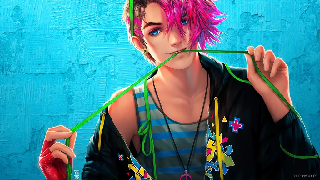 Gambar anime cowok keren dengan gaya berpakaian yang stylish