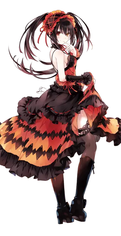 Gambar seni Kurumi Tokisaki yang indah