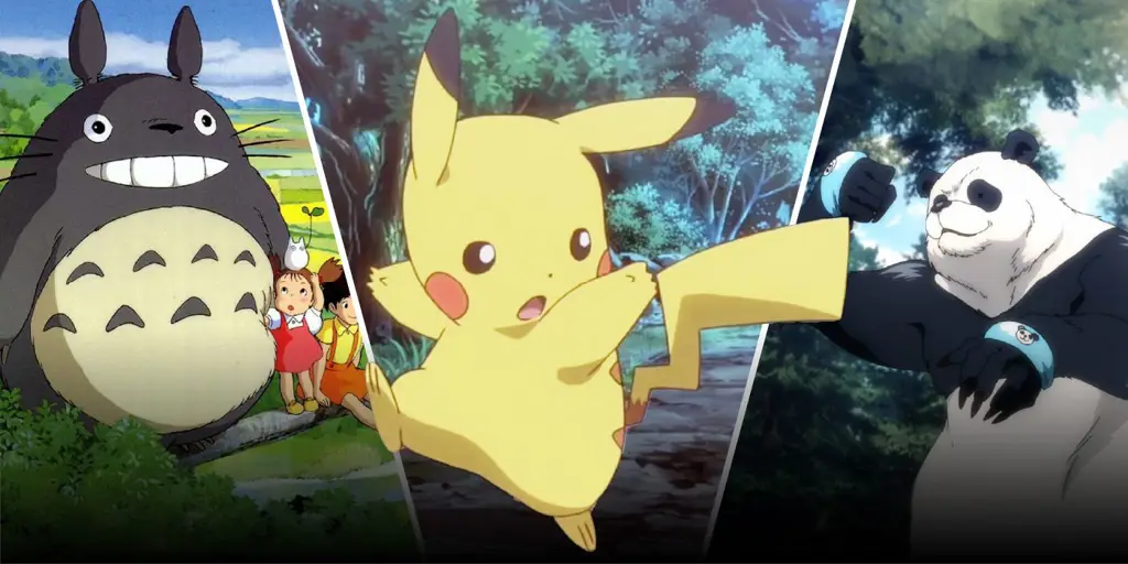 Berbagai gambar hewan dari berbagai anime