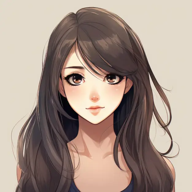 Inspirasi Gaya Rambut Anime dengan Aksesoris Gambar anime perempuan dengan rambut panjang dan aksesoris