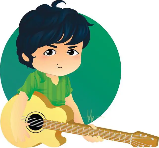 Memberikan warna pada karakter chibi Ilustrasi karakter chibi yang sudah diwarnai
