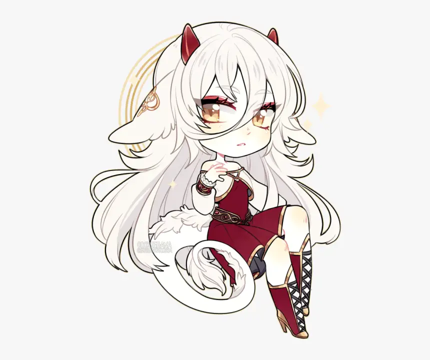 Gambar gadis anime chibi yang gembira dengan berbagai pose lucu.