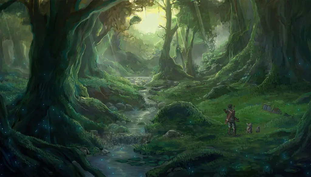 Latar Belakang Anime yang Menawan Gambar latar belakang anime yang indah dan mendukung gambar karakter dari belakang