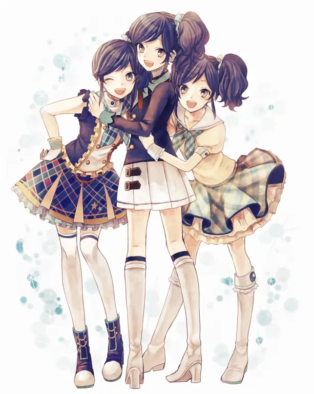 Gambar sekelompok teman sekolah anime