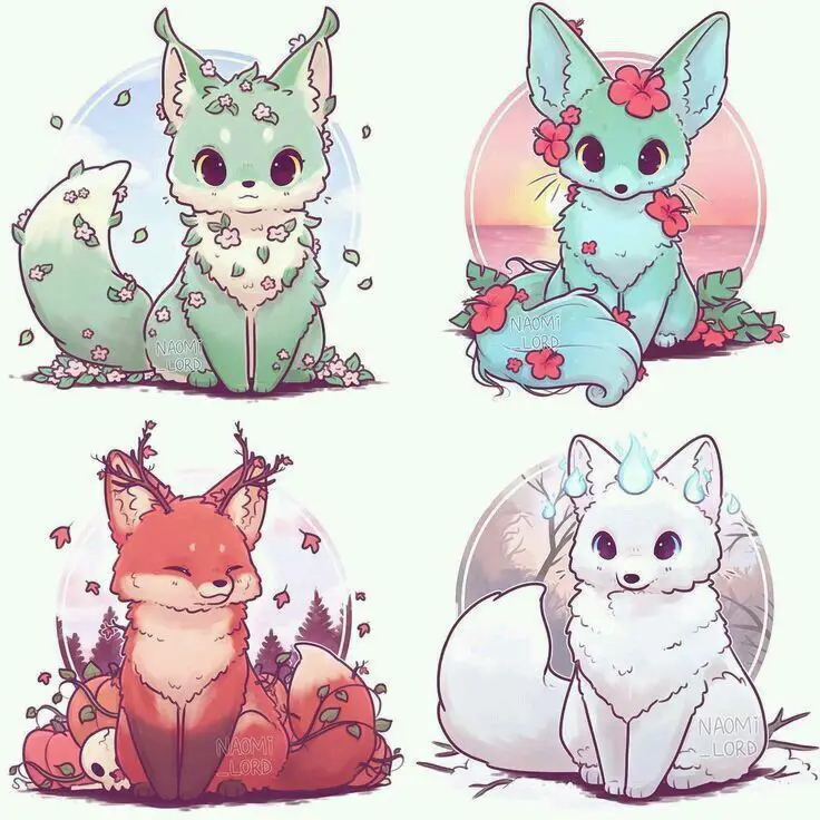 Hewan Anime Lucu dan Sederhana Gambar hewan anime lucu dan sederhana