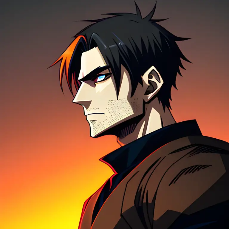 Ilustrasi berbagai gaya rambut pendek anime cowok